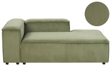 Left-Hand Chaise Longue ARDAL Corduroy Green