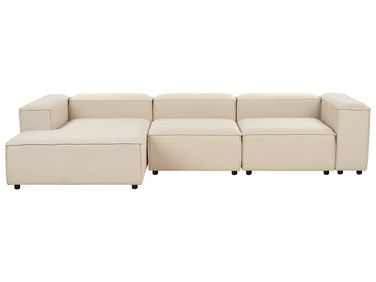 Modular Corner Sofa 4 Seater ARDAL Fabric Beige Right Hand