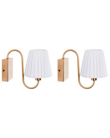 Lot de 2 lampes murales TOLKA Métal Blanc