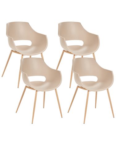 Lot de 4 chaises de salle à manger MILLERS Beige