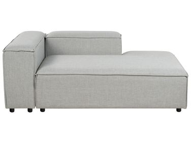Left-Hand Chaise Longue ARDAL Fabric Light Grey