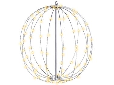 Hangende buitendecoratie LED HOSFOS Kerstbal 42 cm Zilver