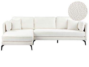 Corner Sofa 3 Seater ALTAN Boucle Off-White Right Hand