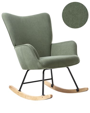 Rocking Chair ARSET Corduroy Dark Green