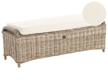 Ottoman de jardin SUSUA 140 cm Rotin Naturel