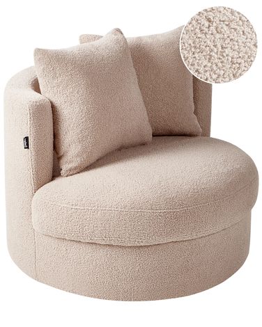 Fauteuil DALBY Bouclé Beige