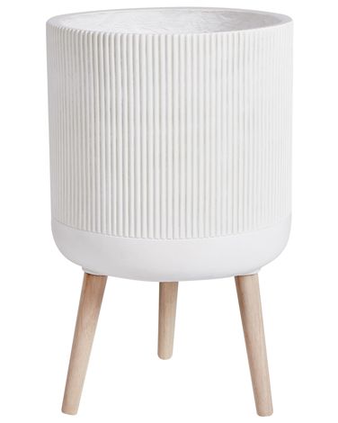 Cache-pot sur pied MACLURA 35 cm Beige clair