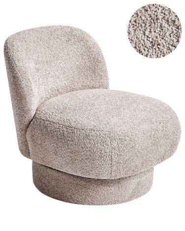 Fauteuil pivotant AYLO Bouclé Taupe
