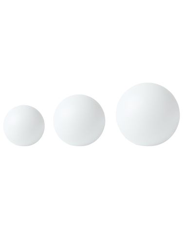 Lot de 3 lampes boules LED solaires pour l'extérieur LOBAINA Avec télécommande Blanc