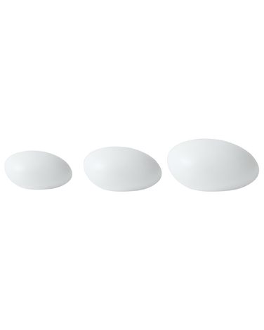 Lot de 3 lampes décoratives d'extérieur LED FARALLON Avec télécommande Blanc