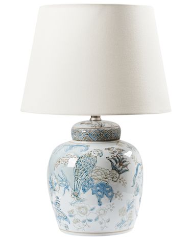 Lampe à poser JAMAPA Porcelaine Blanc/bleu