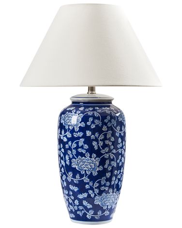 Lampe à poser ANGELES Porcelaine Bleu