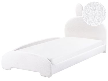 Lit d'enfant Lapin Bouclé PERROS 90 x 200 cm Blanc cassé