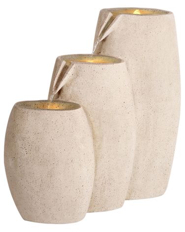 Garden Water Feature ARKLE LED Beige