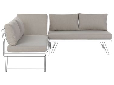 Ensemble de housses de coussins d'extérieur COCCORINO Taupe