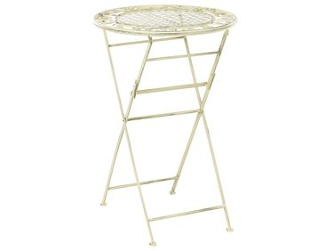Garden Bar Table BIVIO 60 cm 60 cm Metal Light Green