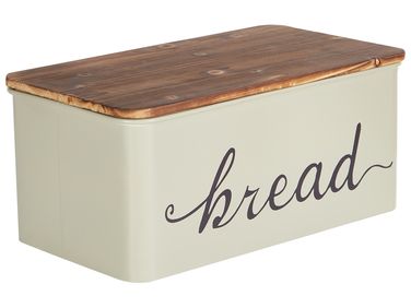 Bread Bin GOURMANDISE Metal Beige
