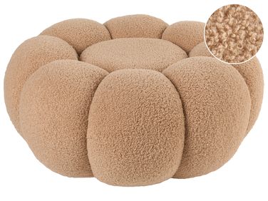 Poef BEAUFORT Bouclé Lichtbruin