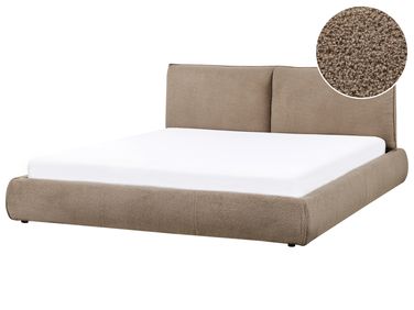 Lit avec sommier Bouclé VINAY 180 x 200 cm Marron