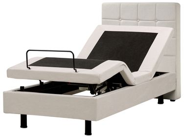 Lit réglable Tissu DUKE 80 x 200 cm Beige clair