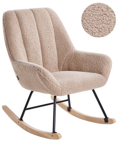 Schommelstoel KINNO Bouclé Beige