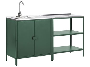 Cuisine d'extérieur 2 pièces avec évier VILAMA Métal Vert