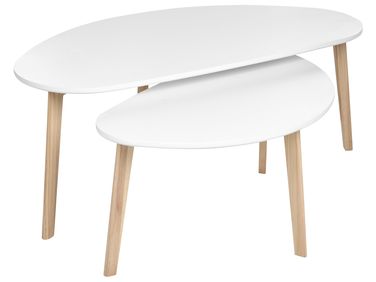 Lot de 2 tables basses FLY Blanc