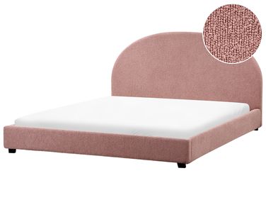 Lit avec sommier Tissu VAUCLUSE 180 x 200 cm Rose pastel