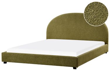 Lit avec sommier Bouclé VAUCLUSE 180 x 200 cm Vert olive