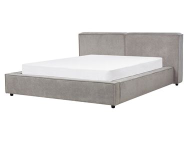 Lit à eau Tissu LINARDS 160 x 200 cm Gris