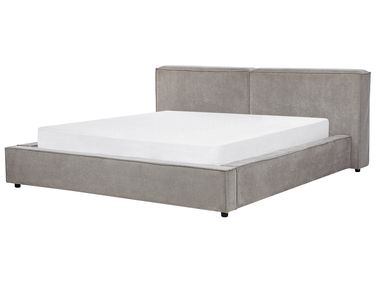 Lit à eau Tissu LINARDS 180 x 200 cm Gris