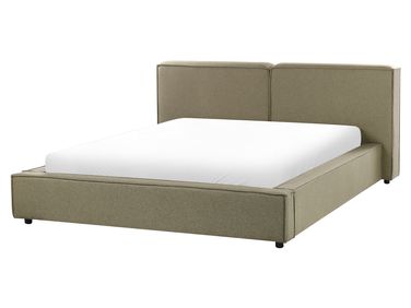 Lit à eau Tissu LINARDS 160 x 200 cm Vert olive