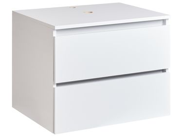 Meuble lavabo mural SERRA 60 cm Blanc
