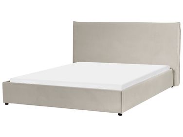 Lit à eau Velours LAVAUR 160 x 200 cm Taupe