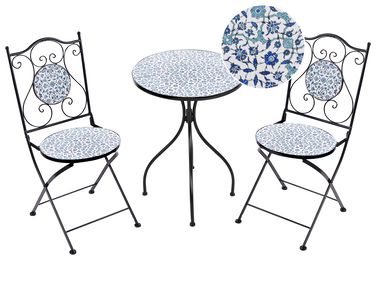 Bistro Set Folding CHAPECO Metal Black