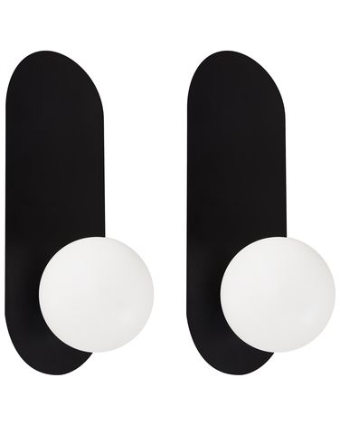 Lot de 2 lampes murales LEISI Noir