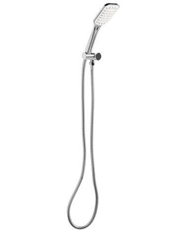 Kit de pommeau de douche avec tuyau flexible AMAJA Argenté