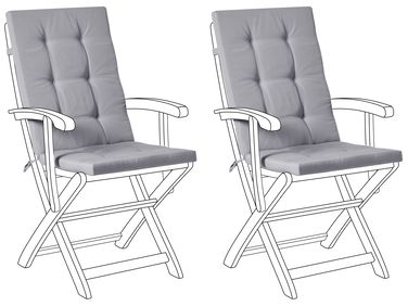 Lot de 2 coussins de jardin MAUI PREMIUM Gris clair