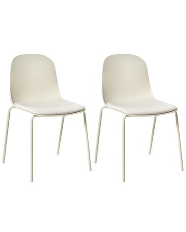 Set of 2 Conference Chairs DORR Light Beige