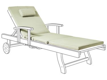 Kussen voor ligstoel TOSCANA/JAVA/AMANTEA PREMIUM 189 x 58 cm Groen