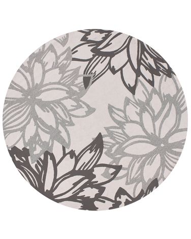 Outdoor Rug SOLAPUR Grey ø 120 cm