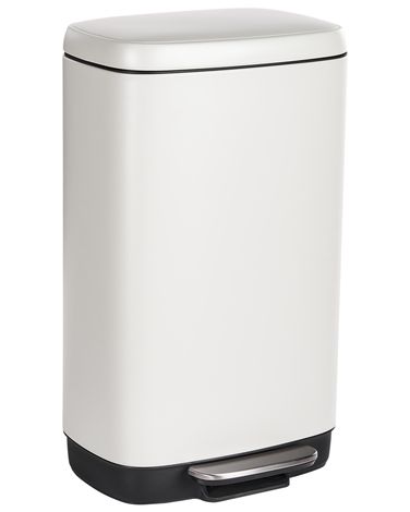 Poubelle 30 L ECOCOLLECT Métal Blanc