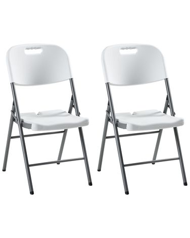Lot de 2 chaises de jardin CUGNOLI Pliant Blanc