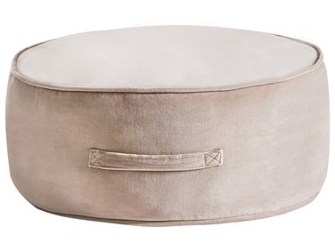 Pouf YULLE Velours Marron clair