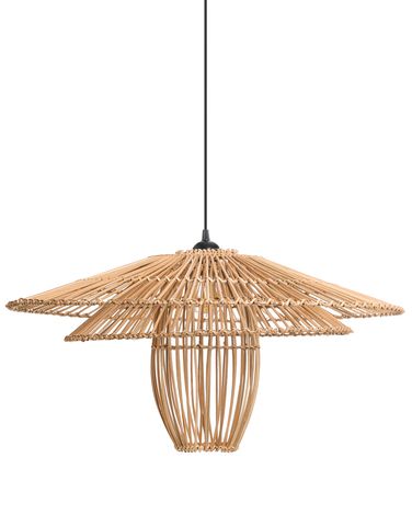 Lampe suspension BOTIJAS Rotin Naturel