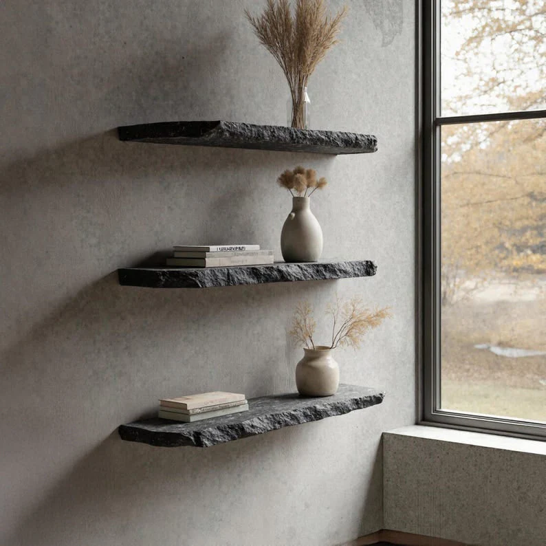 Rustieke Houten Hoekplank – Live Edge Wandrek, Perfect voor Kinderkamer of Woondecoratie