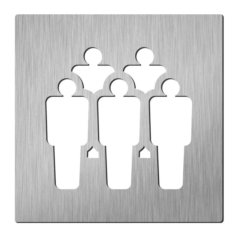 Pictogram vergaderzaal vierkant | Hardbrass | RVS